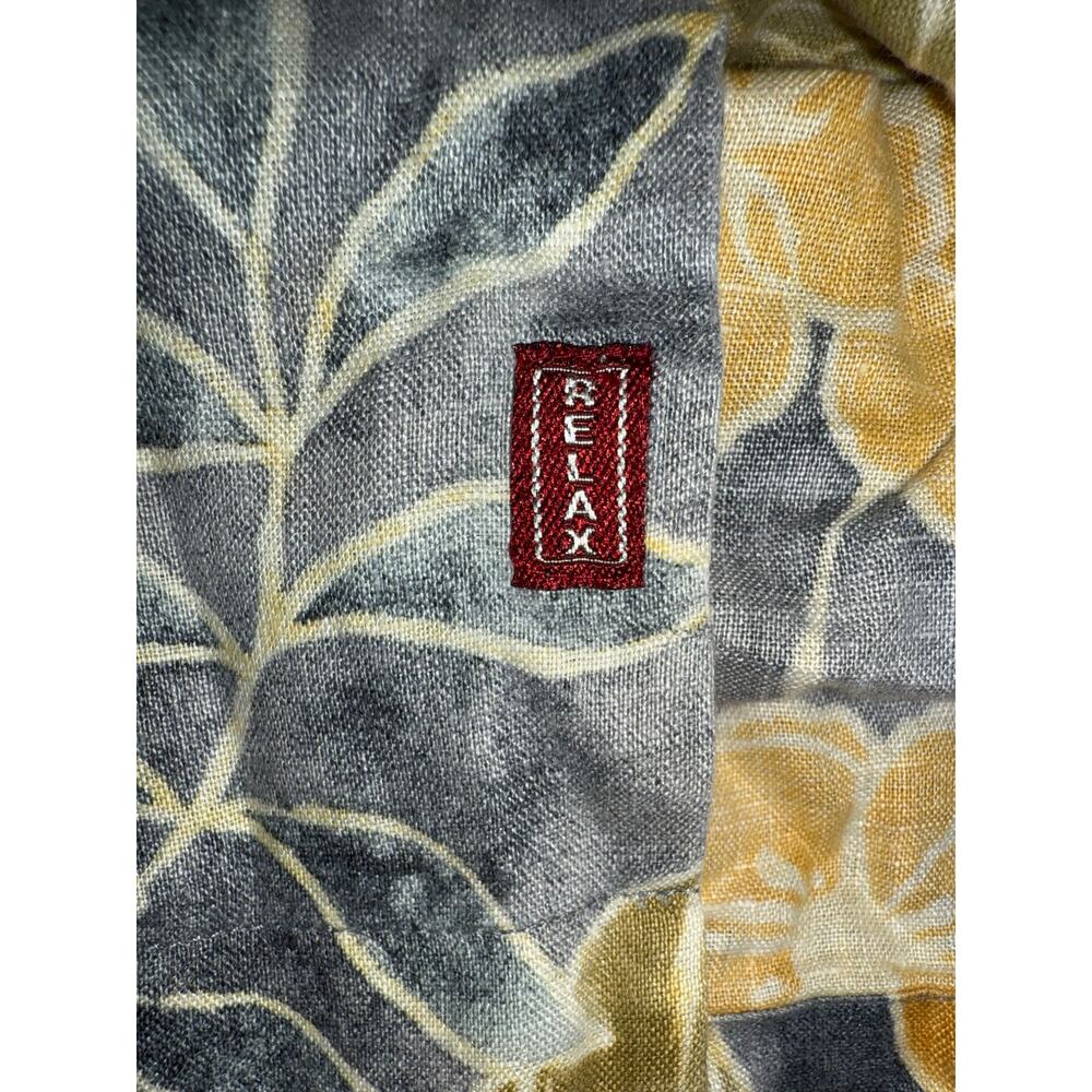 Tommy Bahama Yellow and Gray Floral Shirt - Picture 4 of 4